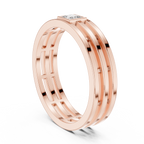 Modern Bezel Set Princess Diamond Band Ring
