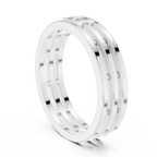Modern Bezel Set Princess Diamond Band Ring