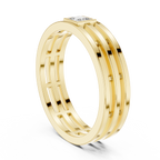 Modern Bezel Set Princess Diamond Band Ring