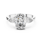 2.22 CT Oval Cut Three Stone Engagement Ring