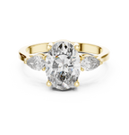 2.22 CT Oval Cut Three Stone Engagement Ring
