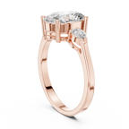 2.22 CT Oval Cut Three Stone Engagement Ring