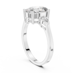 2.22 CT Oval Cut Three Stone Engagement Ring