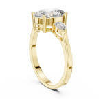 2.22 CT Oval Cut Three Stone Engagement Ring