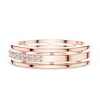 Modern Bezel Set Princess Diamond Band Ring