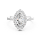 1.35 CT Marquise Cut Diamond Halo Engagement Ring