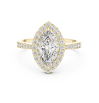1.35 CT Marquise Cut Diamond Halo Engagement Ring