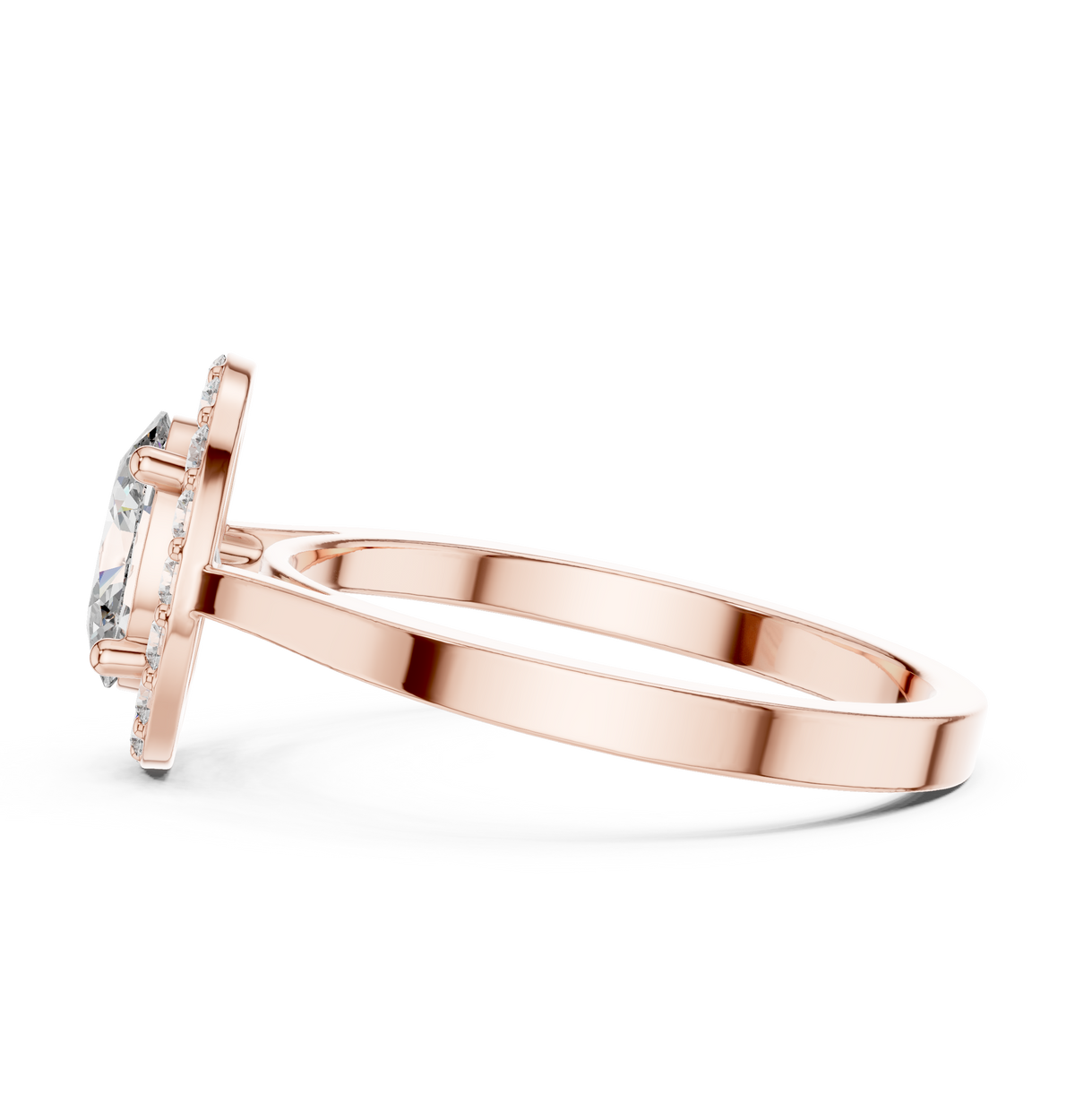 0.94 ct Oval Diamond Halo Engagement Ring – view 8 of 12, lab grown diamond ring | Jewelix Atelier