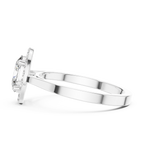 0.94 CT Oval Diamond Halo Engagement Ring
