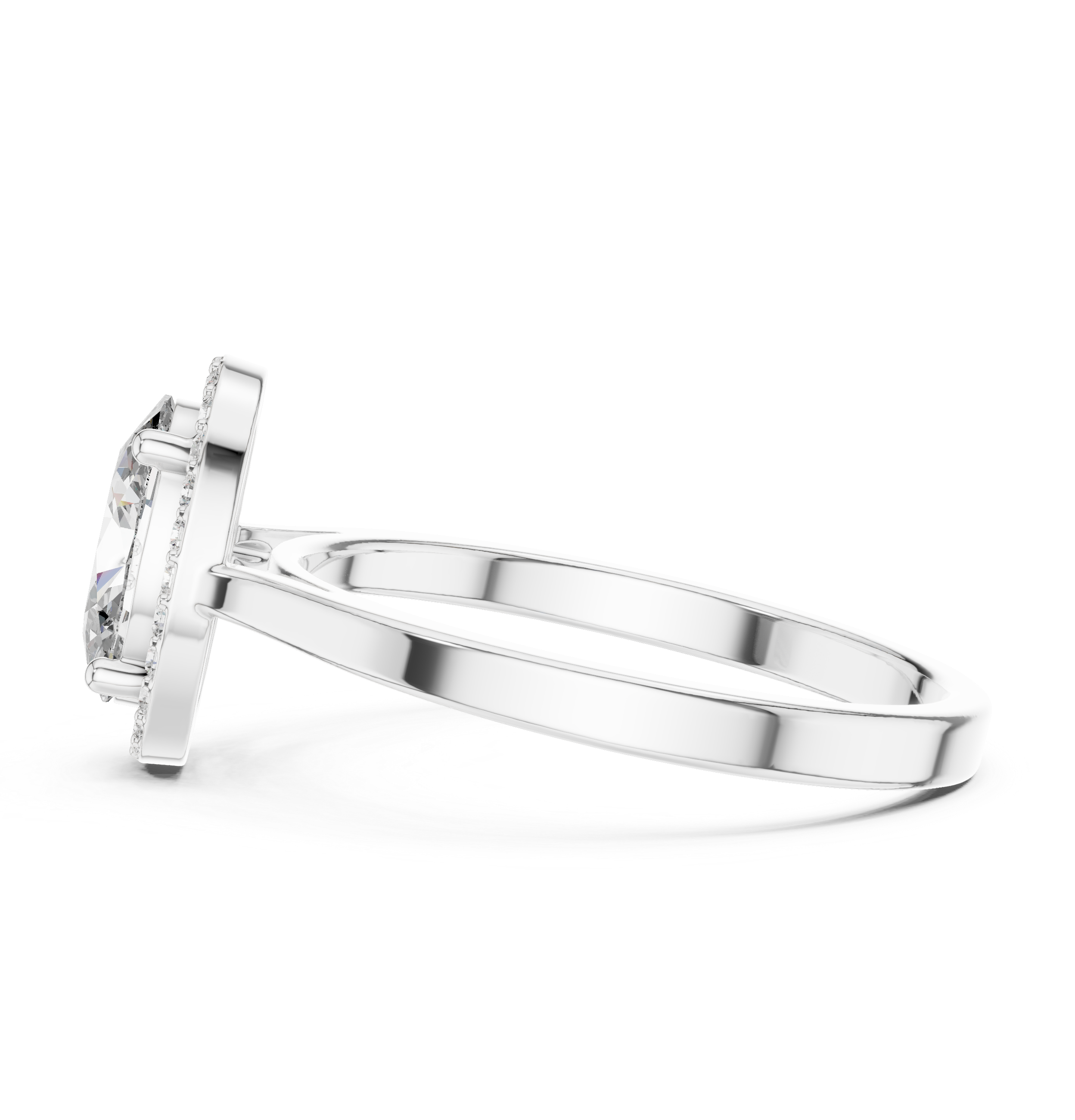 1.20 CT Oval Diamond Halo Engagement Ring