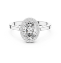 1.20 CT Oval Diamond Halo Engagement Ring
