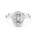 1.20 CT Oval Diamond Halo Engagement Ring