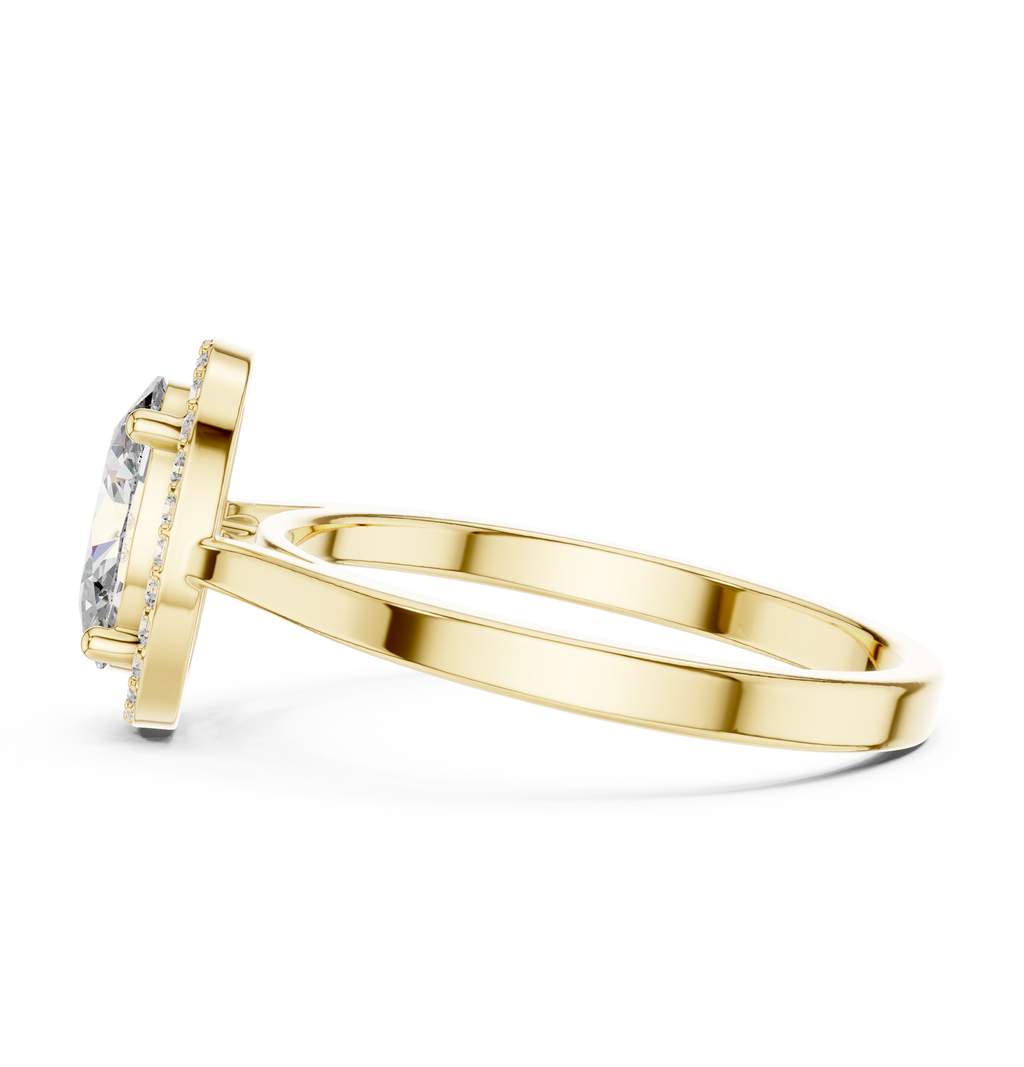 1.20 CT Oval Diamond Halo Engagement Ring