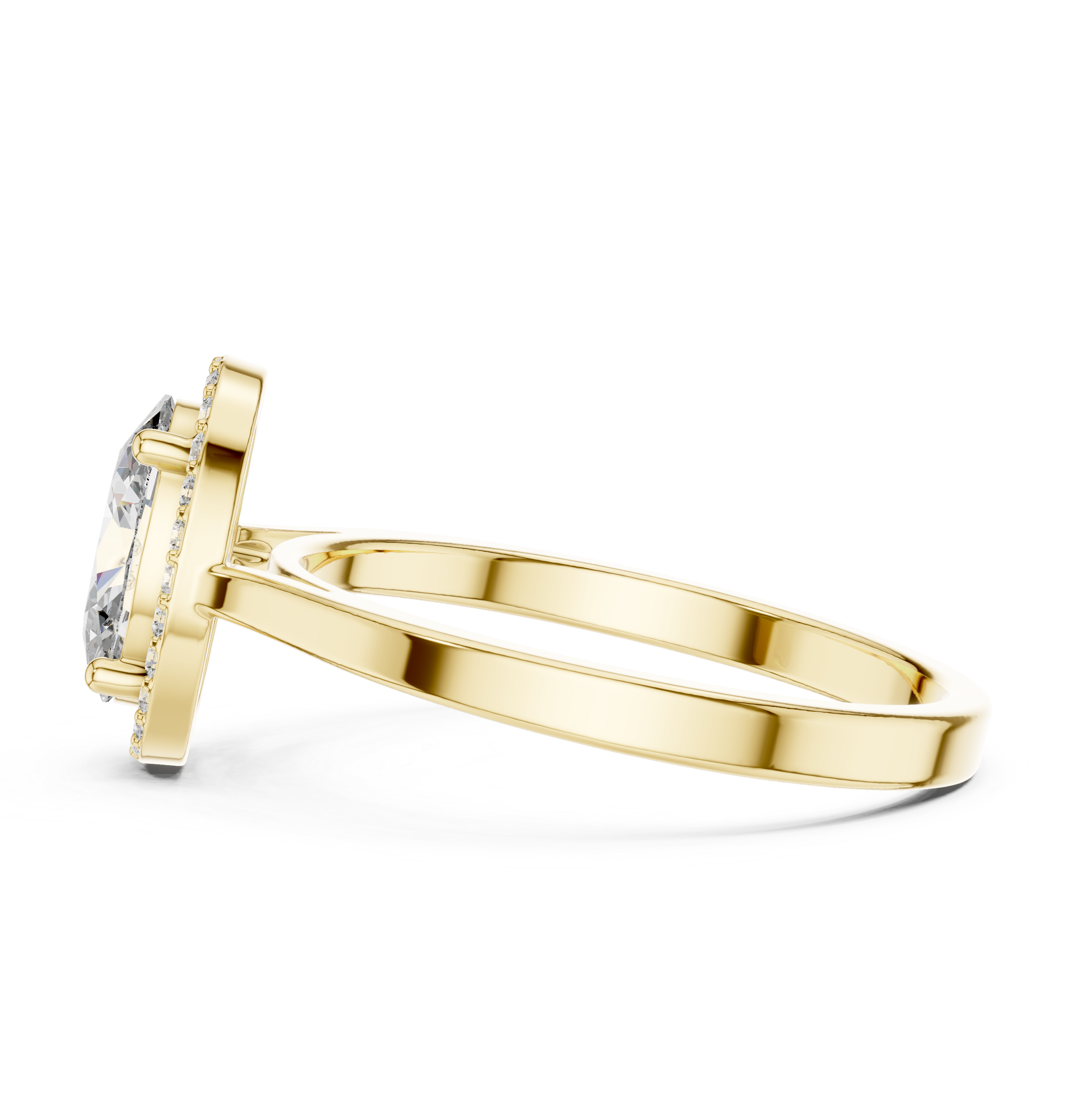 1.20 CT Oval Diamond Halo Engagement Ring