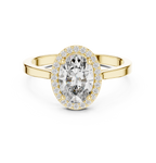 1.20 CT Oval Diamond Halo Engagement Ring