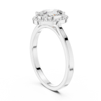 1.20 CT Oval Diamond Halo Engagement Ring