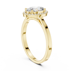 1.20 CT Oval Diamond Halo Engagement Ring