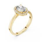 1.20 CT Oval Diamond Halo Engagement Ring