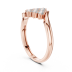 0.32 CT Round Diamond Cluster Engagement Ring