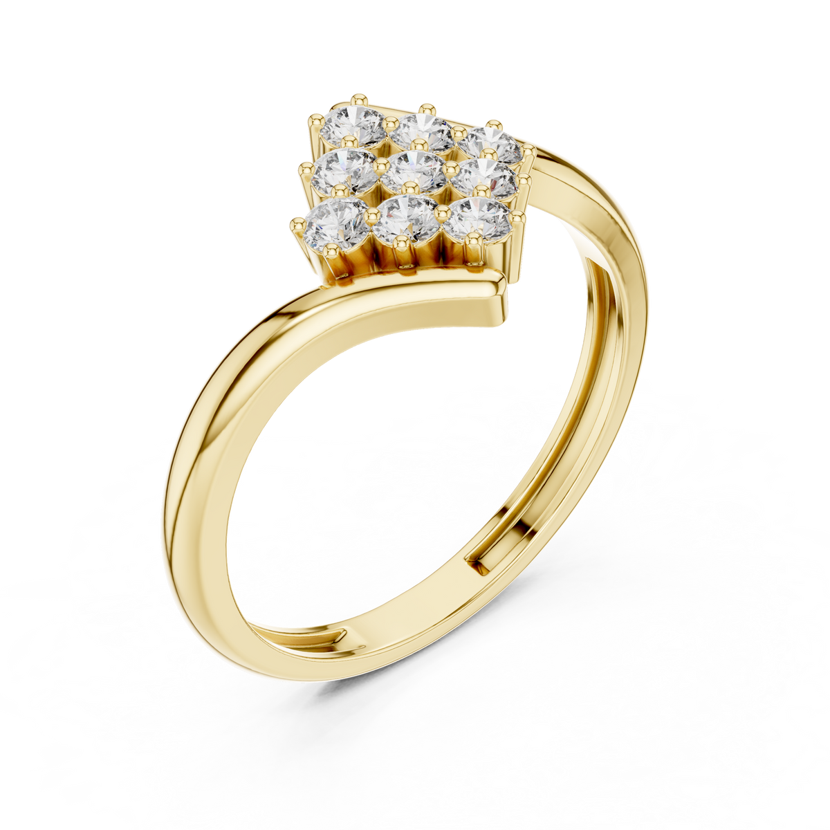 0.32 ct Round Diamond Cluster Engagement Ring – Style ALR-139 – view 11 of 12, lab grown diamond ring | Jewelix Atelier
