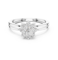 0.35 CT Round Diamond Floral Cluster Engagement Ring