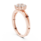 0.35 CT Round Diamond Floral Cluster Engagement Ring
