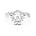 0.37 CT Vintage Halo Cluster Diamond Engagement Ring