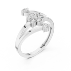 0.43 CT Floral Cluster Diamond Split Shank Ring
