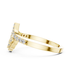 0.31 CT Vintage Halo Floral Diamond Ring