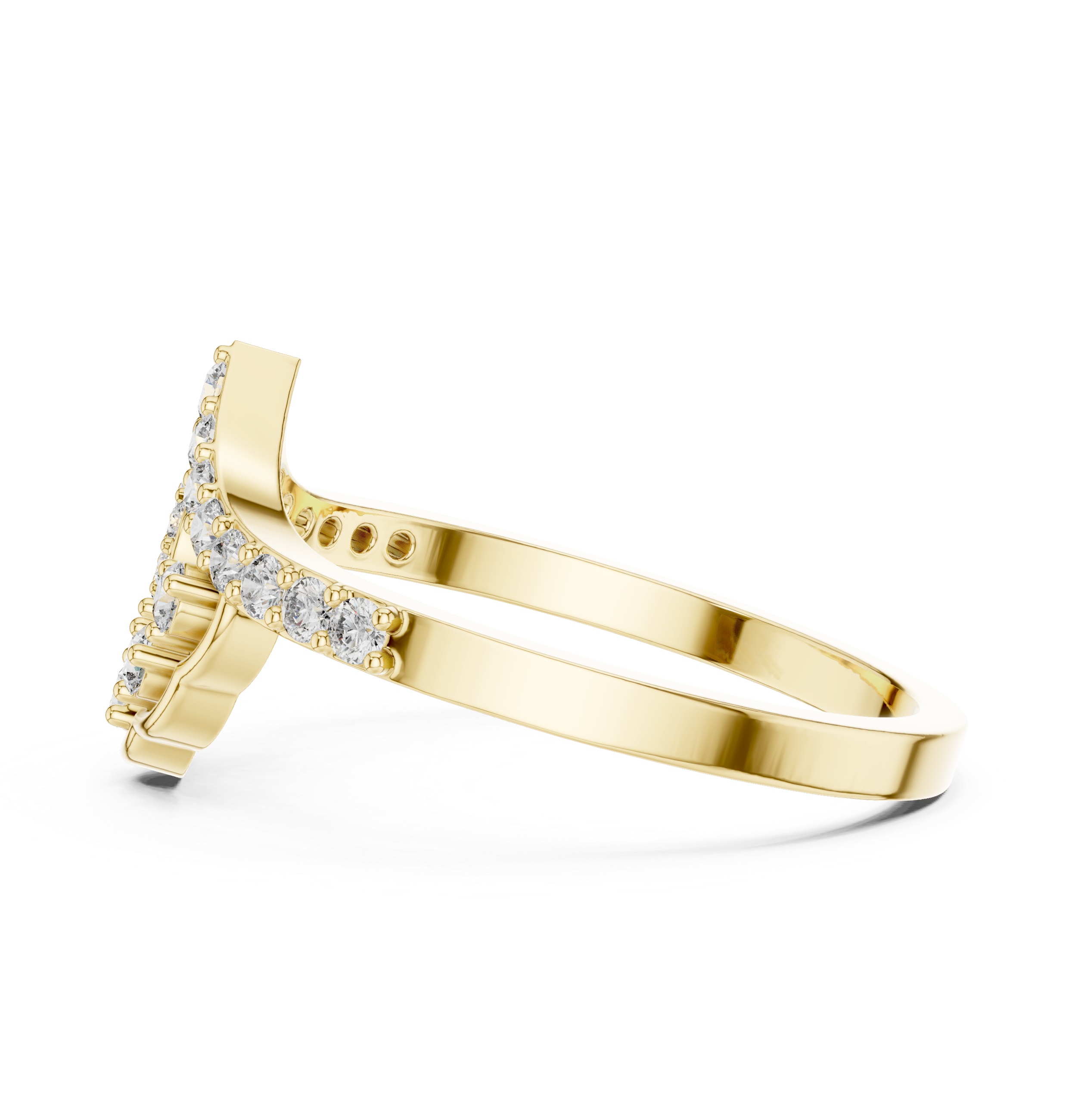 0.31 CT Vintage Halo Floral Diamond Ring