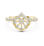 0.31 CT Vintage Halo Floral Diamond Ring
