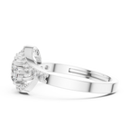 0.53 CT Vintage Three Stone Diamond Swirl Ring