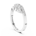 0.53 CT Vintage Three Stone Diamond Swirl Ring
