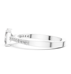 0.74 CT Princess Cut Diamond Solitaire Ring with Pavé Band