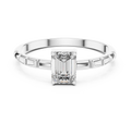 0.50 CT Emerald Cut Solitaire Diamond Ring