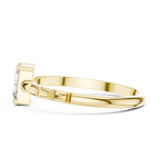 0.50 CT Emerald Cut Solitaire Diamond Ring