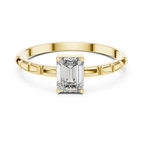 0.50 CT Emerald Cut Solitaire Diamond Ring