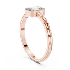 0.50 CT Emerald Cut Solitaire Diamond Ring