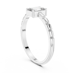 0.50 CT Emerald Cut Solitaire Diamond Ring