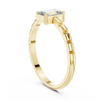 0.50 CT Emerald Cut Solitaire Diamond Ring