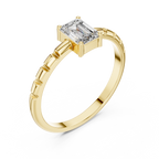 0.50 CT Emerald Cut Solitaire Diamond Ring