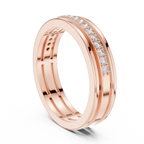 Modern Bezel Set Princess Diamond Band Ring