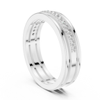 Modern Bezel Set Princess Diamond Band Ring