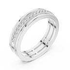 Modern Bezel Set Princess Diamond Band Ring