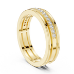 Modern Bezel Set Princess Diamond Band Ring