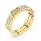 Modern Bezel Set Princess Diamond Band Ring