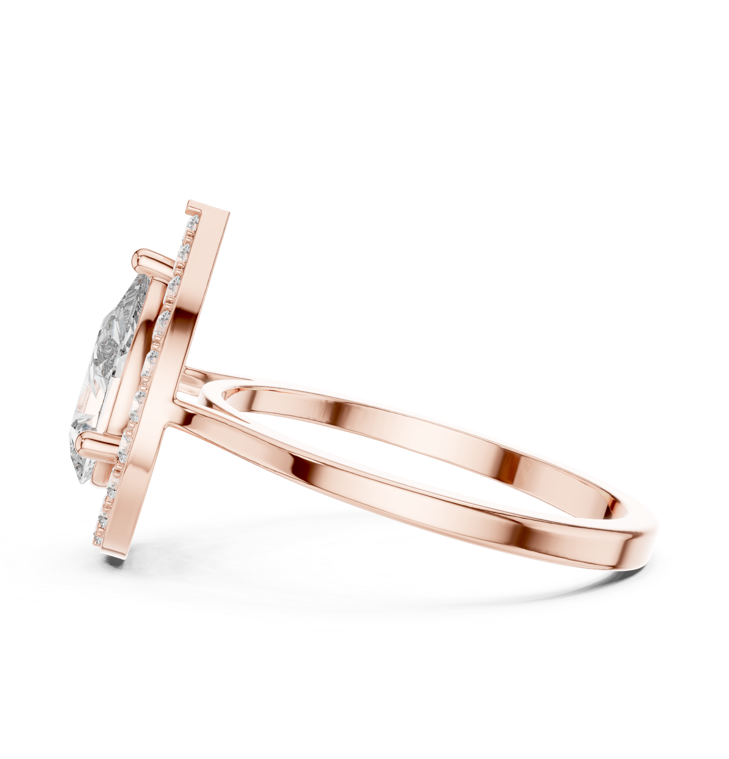 1.20 CT Pear Cut Halo Diamond Engagement Ring