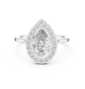 1.20 CT Pear Cut Halo Diamond Engagement Ring