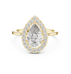 1.20 CT Pear Cut Halo Diamond Engagement Ring