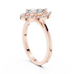 1.20 CT Pear Cut Halo Diamond Engagement Ring
